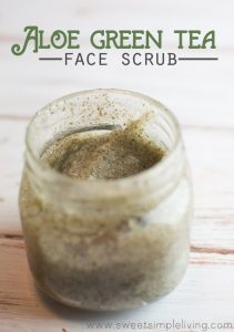 easy diy aloe green tea facial scrub