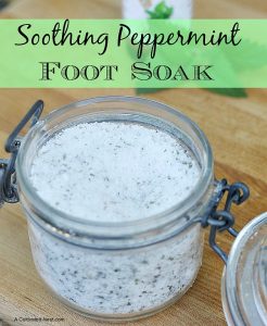 homemade peppermint foot soak
