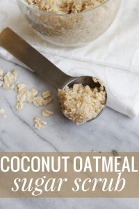 diy exfoliating coconut oatmeal sugar scrub